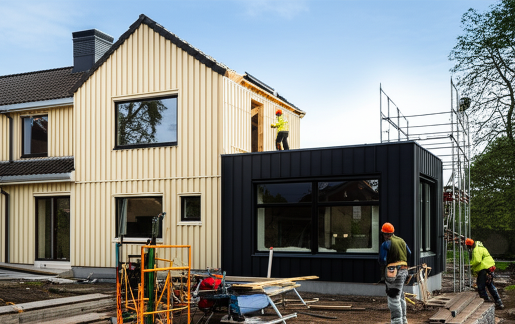 Moderna tillbyggnader i Malmö